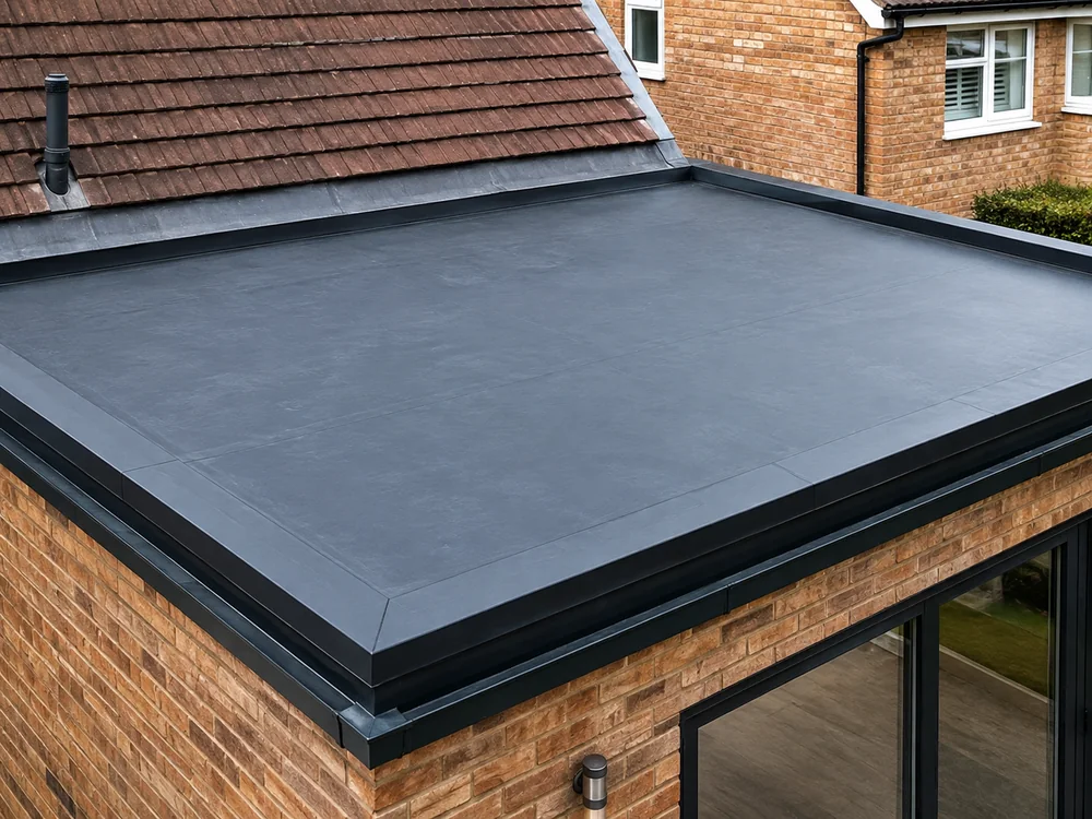 Example of flat roofing work